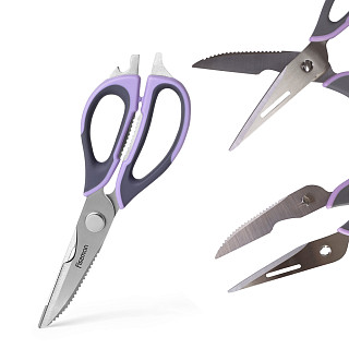 Multifunction kitchen scissors 23 cm (stainless steel) (24 pcs per display box)