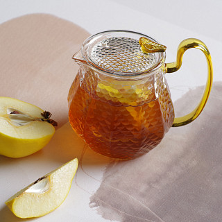 Tea pot 600 ml with glass filter (borosilicate glass), art. 6468