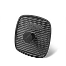 Square grill press 21x21 cm with bakelite knob (cast iron)