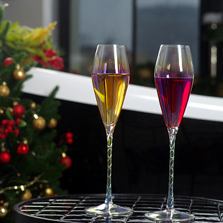 Champaign glasses set 230 ml / 2 pcs. (glass), art 19024