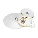 Krūzīte MIRACLE 200 ml ar apakštasīti (jaunais kaula porcelāns)