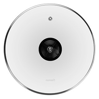 Glass lid 24 cm, black