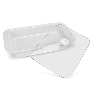 Stačiakampis marmitas Parmigiano 36,7x22,8x6,3 cm / 2,3L (porcelianas)