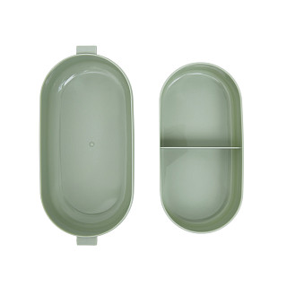 Dvigubas pietų dėžutė 19x9x8,7 cm / 800 ml, žalia