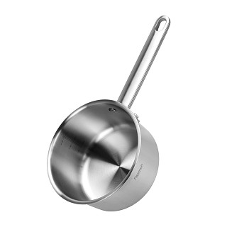 Sauce pan MASTER CHEF 16x9 cm / 1,6 LTR with glass lid (stainless steel)