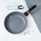 Frying pan LA GRANITE 26x5.6 cm with detachable handle and THERMIC point with induction bottom (aluminium with non-stick coating)