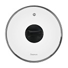 Glass lid 20 cm, black