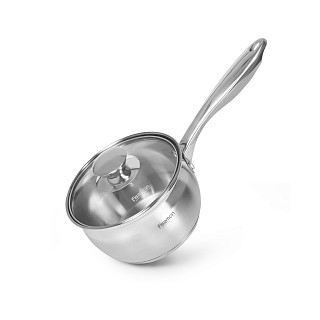 8PCS Cookware set PRIME 8 pcs with glass lids, stainless steel (1,3 l/1,9 l/3,6 l/6,1 l)