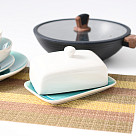 Butter dish CELINE 20X10.5 cm (ceramic) azure