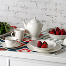 Deep plate ALEKSA 20 cm color white (porcelain)