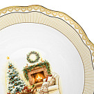Bļoda CHRISTMAS EVE 23,5x6,5 cm, zelta krāsā (jaunais kaula porcelāns)