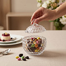 Candy jar 11x13 cm / 280 ml with lid (glass)