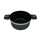Stockpot Luxuria 24x12 cm / 4.5 LTR with glass lid with induction bottom (aluminium with non-stick coating)