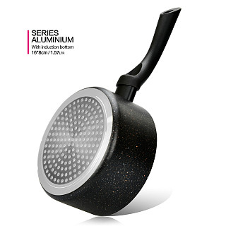 Sauce pan PROMO 16x8 cm / 1.5 LTR without lid with induction bottom (aluminium with non-stick coating)