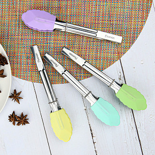 Tongs 17 cm (stainless steel, silicone) (24 pcs per PVC tube)