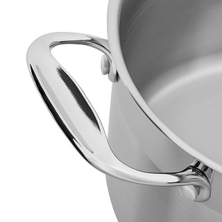 Puodas PLATINO 24x13,5 cm / 5,7 l su stikliniu dangčiu (nerūdijantis plienas)