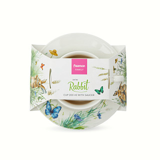 Сup RABBIT 200 ml with saucer (new bone china)