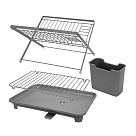 Dish drying rack 42x31x24.4 cm (stainless steel, plastic)