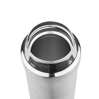 Double wall vacuum travel mug 420 ml (stainless steel)