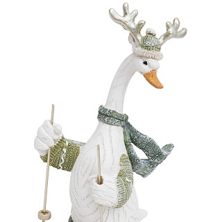 Figurine "Goose on skis" 10х6х16.5 cm (polyresin)