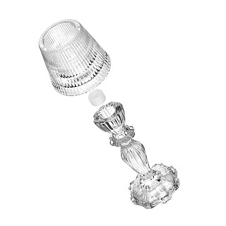 Tealight and taper candle holder 8.5х21.5 cm (glass)