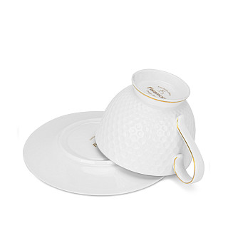 Tasīšu komplekts NOEMI 300 ml x 2 gab. ar apakštasītēm (kaula porcelāns)