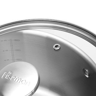 Stockpot MASTER CHEF 24x13 cm / 5.4 LTR with glass lid (stainless steel)