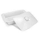 Taisnstūrveida cepamtrauks ar vāku Parmigiano 33,5x21,5x7,2 cm / 2,1L (porcelāns)