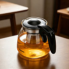 Tējkanna 900 ml ar tērauda filtru (karstumizturīgs stikls)