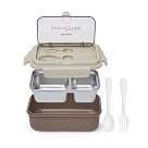 2-compartment lunch box 800 ml / 20.5 × 13.5 × 7.8 cm (plastic)