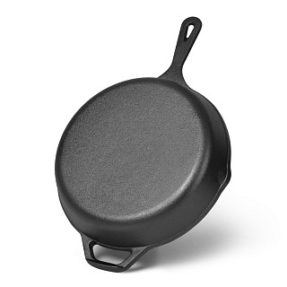 Frying pan 26х5.4 cm with helper handle (cast iron)