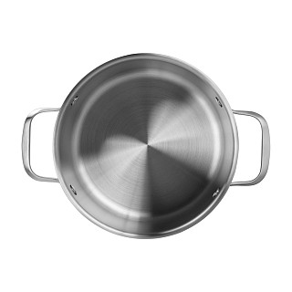 Stockpot MASTER CHEF 20x11 cm / 3.1 LTR with glass lid (stainless steel)