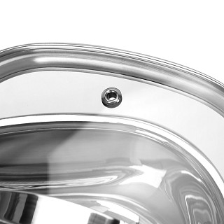 Ковш EXCLUSIVE PRO 16x8 см / 1,5 л со стеклянной крышкой (нерж. сталь)