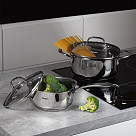 Stockpot EXCLUSIVE PRO 20x10 cm / 3.0 LTR with glass lid (stainless steel)