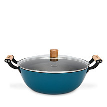 Stockpot SEAGREEN 32x12,5 cm / 8 LTR with glass lid (enamelled lightweight cast iron with non-stick coating)