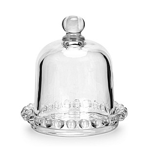Lemon serving dish 9.5x10 cm with lid (glass)