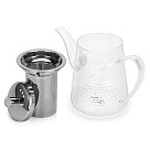 Arbatinukas 1000 ml su plieniniu filtru (stiklinis)