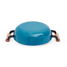 Shallow casserole SEAGREEN 28x8 cm / 4 LTR with glass lid (enamelled lightweight cast iron with non-stick coating)