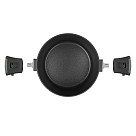 Puodas BRILLIANT 24x12cm /4,5 L su nuimamom rankenom ir stikliniu dangčiu [aliuminis su nelimpančia danga]