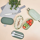 Two-tier lunch box 19x9x8.7 cm / 800 ml, green
