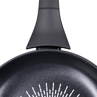 Deep frying pan Velia 24x6.5 cm with induction bottom (aluminium with non-stick coating)