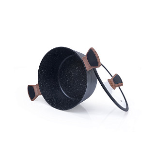 Katls DIAMOND 24x12 cm/4500 ml ar stikla vāku (alumīnijs)