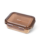 Stikla trauks ar vāku 19x14x6 cm/1040 ml