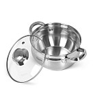 8PCS Cookware set PRIME 8 pcs with glass lids, stainless steel (1,3 l/1,9 l/3,6 l/6,1 l)
