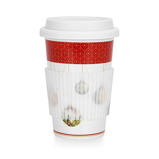 Stiklinė CHRISTMAS BALLS 350 ml (naujasis kaulinis porcelianas)