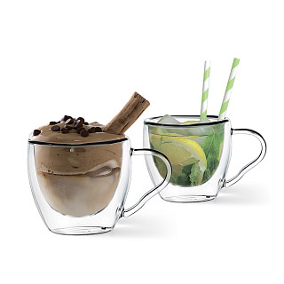 2 dvigubų sienelių 90 ml puodelių rinkinys