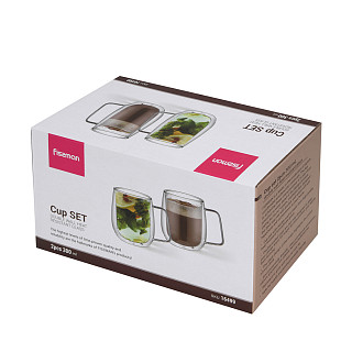 Набор из 2 кружек с двойными стенками 300 мл, art.16499