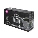 Kausiņš HERITAGE PRO 18x8 cm / 1,8 L ar stikla vāku (nerūsējošais tērauds ar pretpiedeguma pārklājumu)
