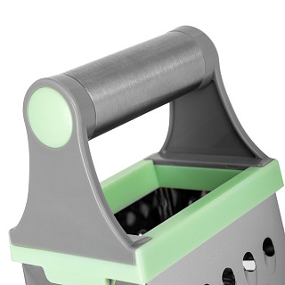 24.5 cm four-sided grater (stainless steel + plastic)