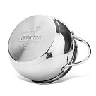 6PCS Cookware set MARTINEZ 6 pcs with glass lids / mirror outside (stainless steel), 1.1 / 1.8 / 3.45 L